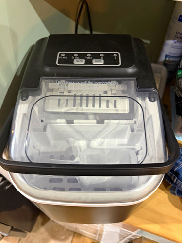 Black countertop ice maker - countertop,